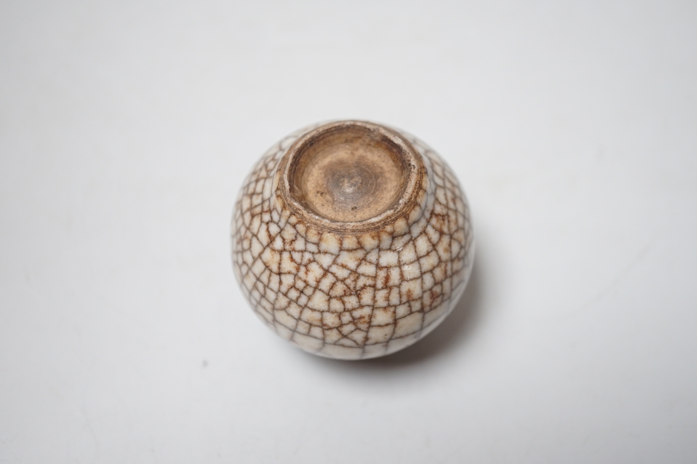 A Chinese crackle glazed small jar, 5.5cm high